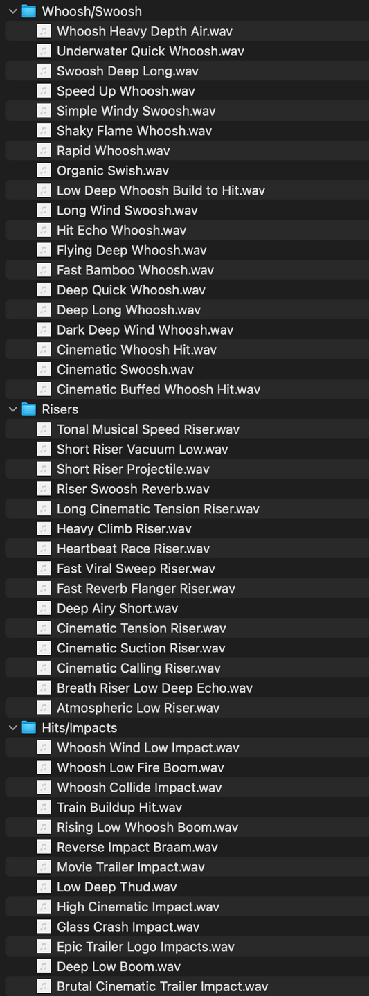 Core SFX Pack (100 MUST-HAVE SOUND EFFECTS)