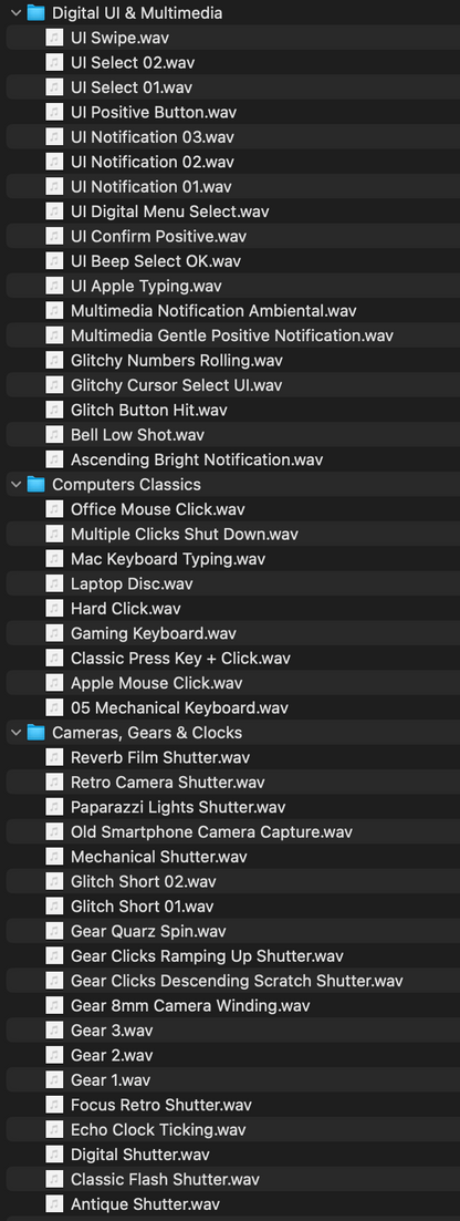 Core SFX Pack (100 MUST-HAVE SOUND EFFECTS)